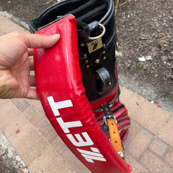 Zett Golf Staff Bag classic style with 6 club dividers and shoulder strap . - Picture 4 of 9